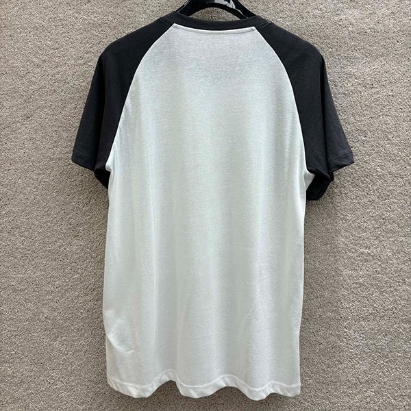 高品質 サンローラン プリント ツートーン コットンジャージー Tシャツ コピー Sah16645